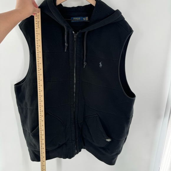 Polo Ralph Lauren Hooded Sweat Quilted Cotton Vest Size XXL - Picture 10 of 11